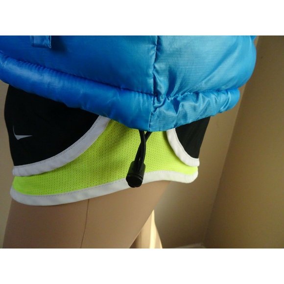 American Eagle Women Puffer Shell  Bubble Jacket Blue Coat Vest Small Sleeveless - Picture 5 of 10